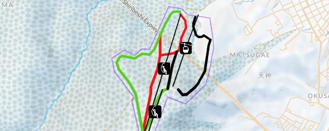 Piste map of the resort Otaru Tenguyama Ski Area