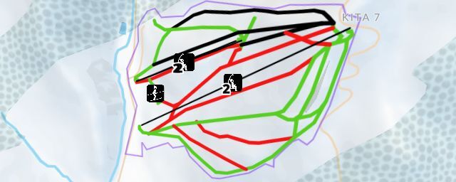 Piste map of the resort Pippu Ski Slopes