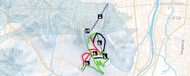 Piste map of the resort Sapporo Moiwayama