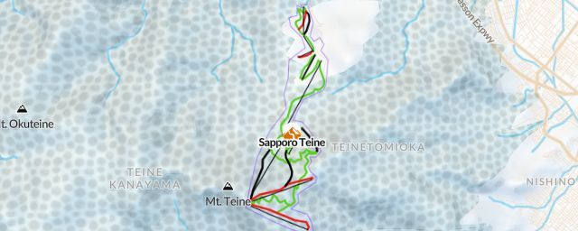 Piste map of the resort Sapporo Teine