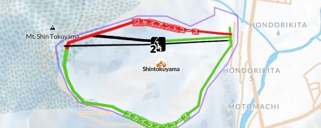 Piste map of the resort Shintokuyama