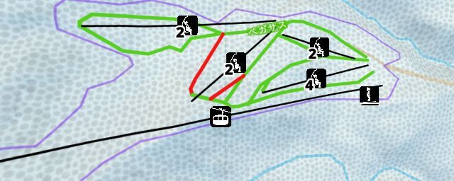 Piste map of the resort Adatara Kogen Ski Resort