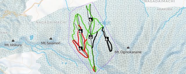 Piste map of the resort Aomori Spring Resort