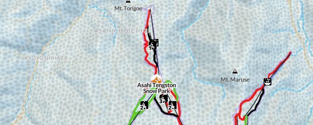 Piste map of the resort Asahi Tengston Snow Park