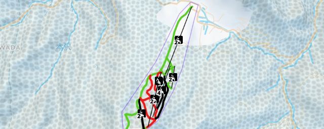 Piste map of the resort Blanche Takayama