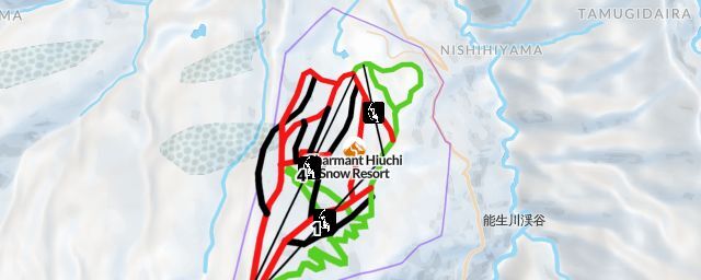 Piste map of the resort Charmant Hiuchi Snow Resort