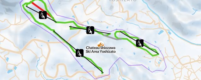 Piste map of the resort Chateau Shiozawa Ski Area Yoshizato