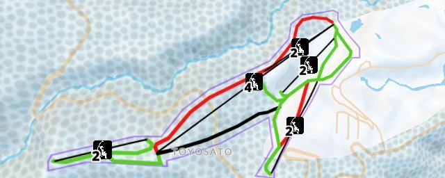 Piste map of the resort Chateraise Ski Valley Koumi