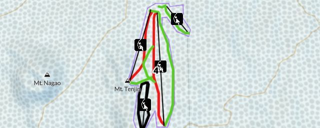 Piste map of the resort Fujiten Snow Resort