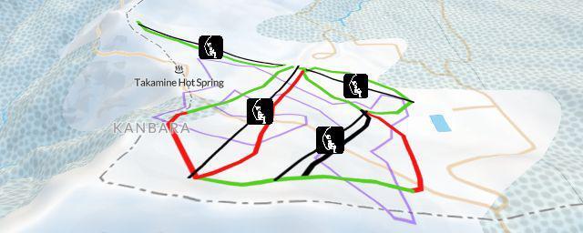 Piste map of the resort 高峰マウンテンパーク