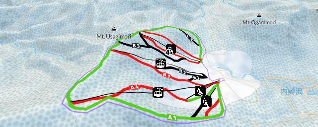 Piste map of the resort Geto Kogen