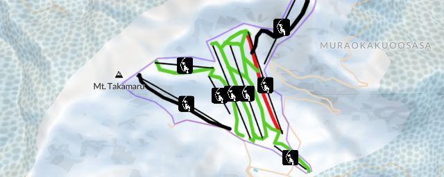 Piste map of the resort Hachikogen Ski Resort