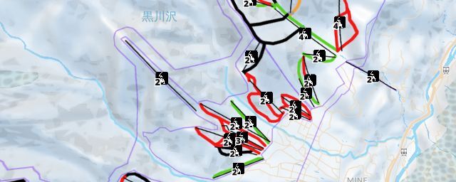 Piste map of the resort Hakuba Norikura Onsen Ski Resort