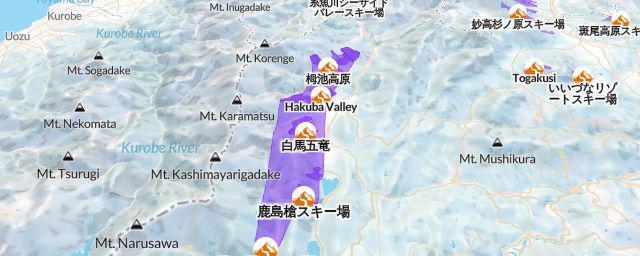 Piste map of the resort Hakuba Valley