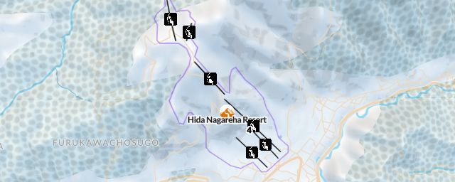 Piste map of the resort Hida Nagareha Resort