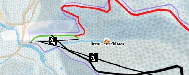 Piste map of the resort Hirayu Onsen Ski Area
