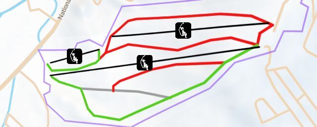 Piste map of the resort Hirugano Kogen Ski Resort
