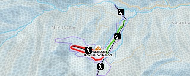 Piste map of the resort Hyounosen Kokusai Ski Resort