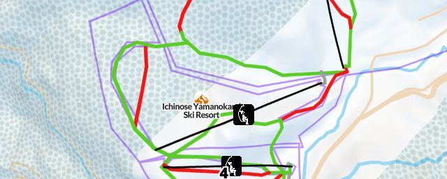 Piste map of the resort Ichinose Yamanokami Ski Resort