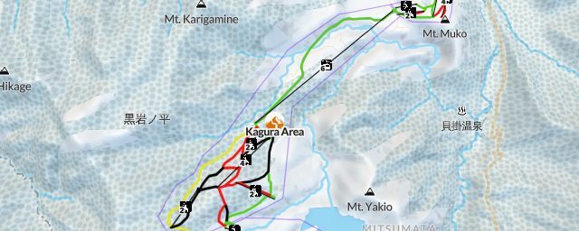 Piste map of the resort Kagura Area