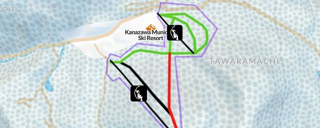 Piste map of the resort Kanazawa Municipal Ski Resort