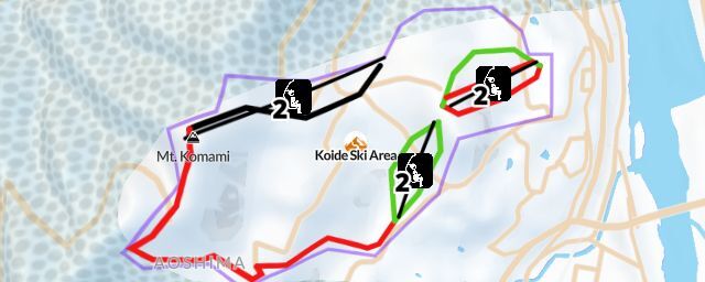 Piste map of the resort Koide Ski Area