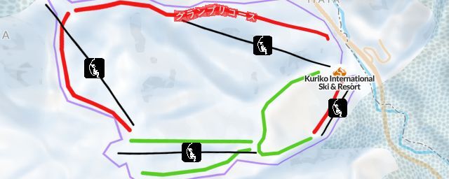 Piste map of the resort Kuriko International Ski & Resort