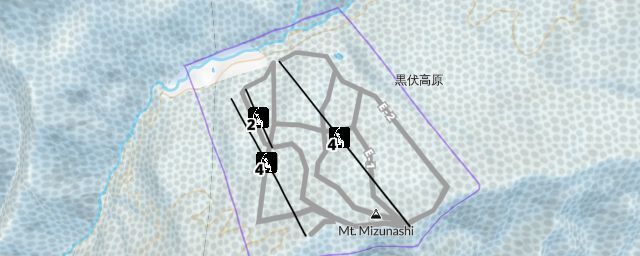 Piste map of the resort Kurobushi Kogen Snow Park Jangle Jungle