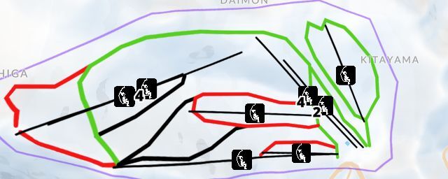 Piste map of the resort Kurumayama Kogen SKYPARK
