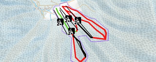 Piste map of the resort Kuzuryu Ski Resort