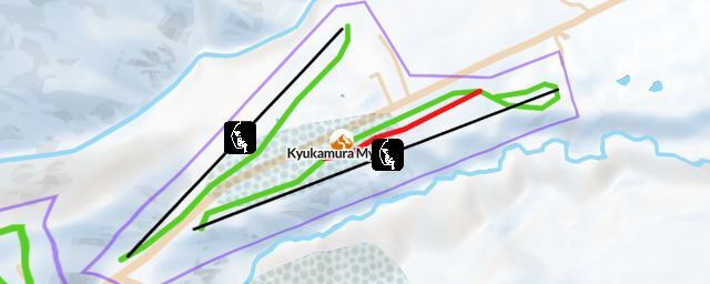 Piste map of the resort Kyukamura Myoko