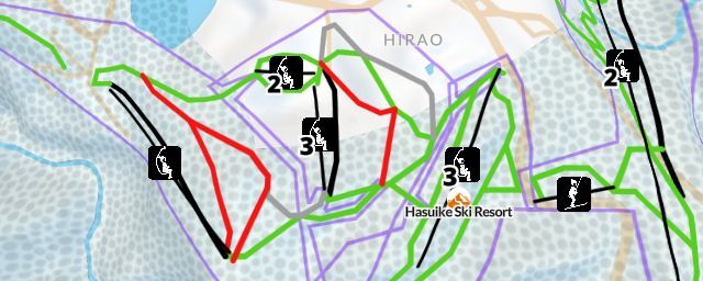 Piste map of the resort Maruike Ski Resort