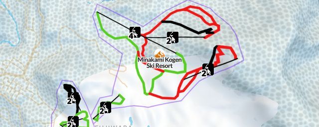 Piste map of the resort Minakami Kogen Ski Resort