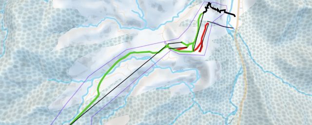 Piste map of the resort Mitsumata Area