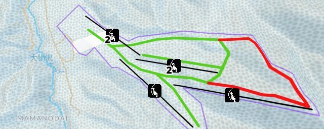 Piste map of the resort Miyagi Zao Shichikashuku