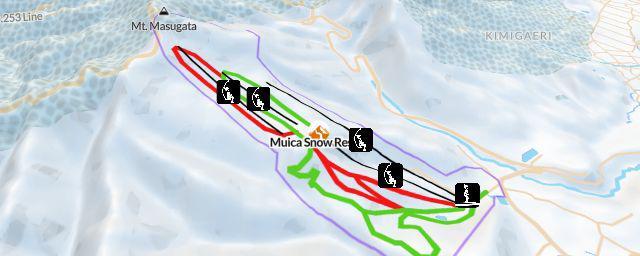 Piste map of the resort Muica Snow Resort