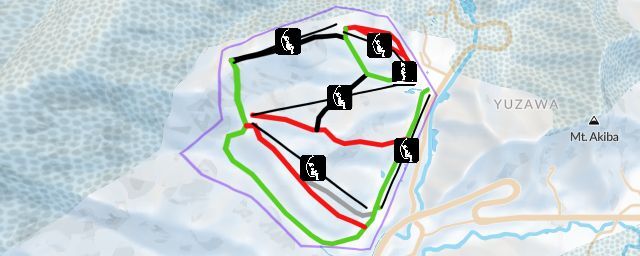 Piste map of the resort NASPA Ski Garden