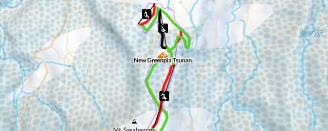 Piste map of the resort New Greenpia Tsunan