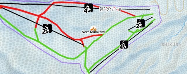 Piste map of the resort Norn Minakami