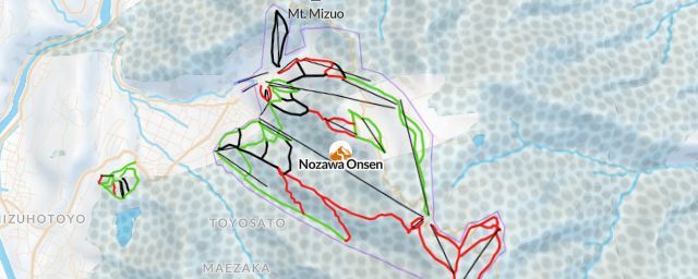 Piste map of the resort Nozawa Onsen