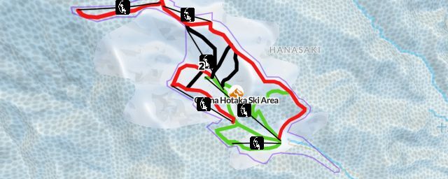 Piste map of the resort Oguna Hotaka Ski Area