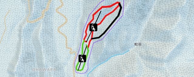 Piste map of the resort OkuDaisen Ski resort