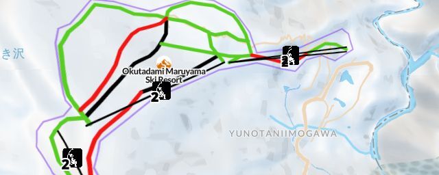 Piste map of the resort Okutadami Maruyama Ski Resort