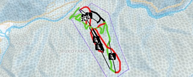 Piste map of the resort Okutone