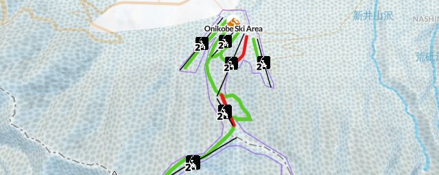 Piste map of the resort Onikobe Ski Area