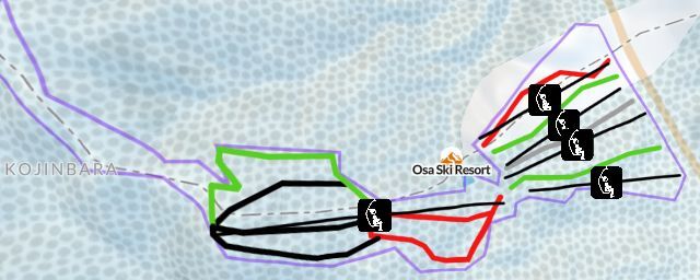 Piste map of the resort Osa Ski Resort