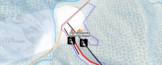 Piste map of the resort Oze Hinoemata Onsen Ski Resort