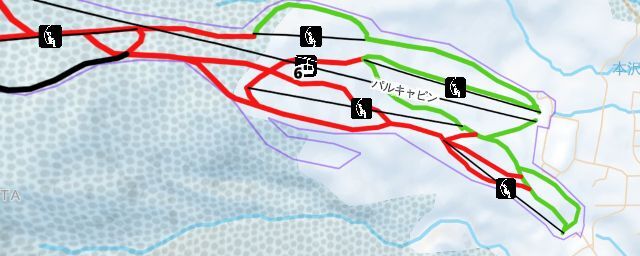Piste map of the resort Palcall Tsumagoi Resort Ski & Hotel