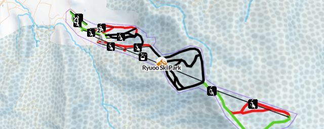 Piste map of the resort Ryuoo Ski Park