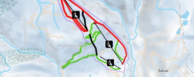 Piste map of the resort Sakae Club Ski Area
